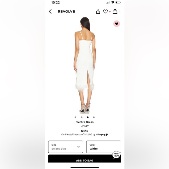 Revolve white dress with feathers and rhinestones - Picture 3 of 12